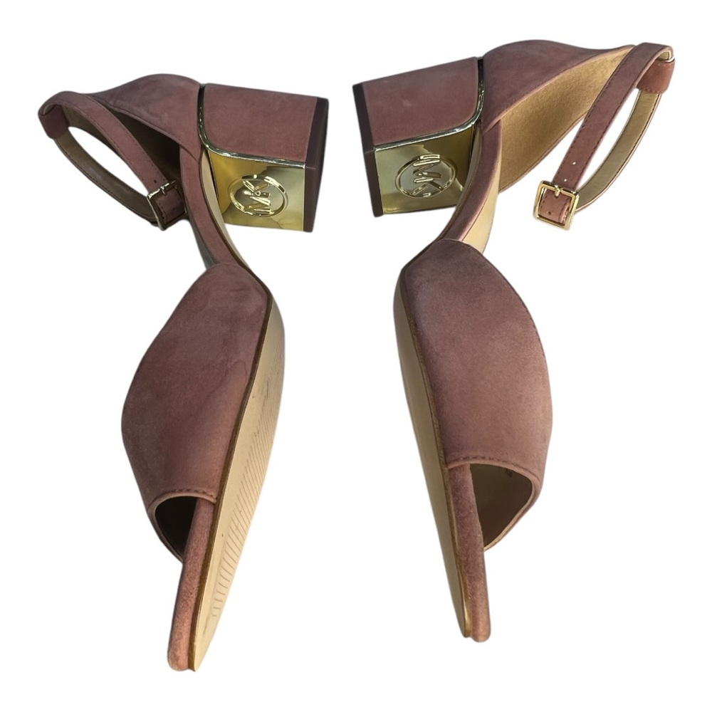 Lana Suede Sandal Michael Kors Brown Block Heel Sandals EUC - they may be  NWOT - Picture 4 of 13